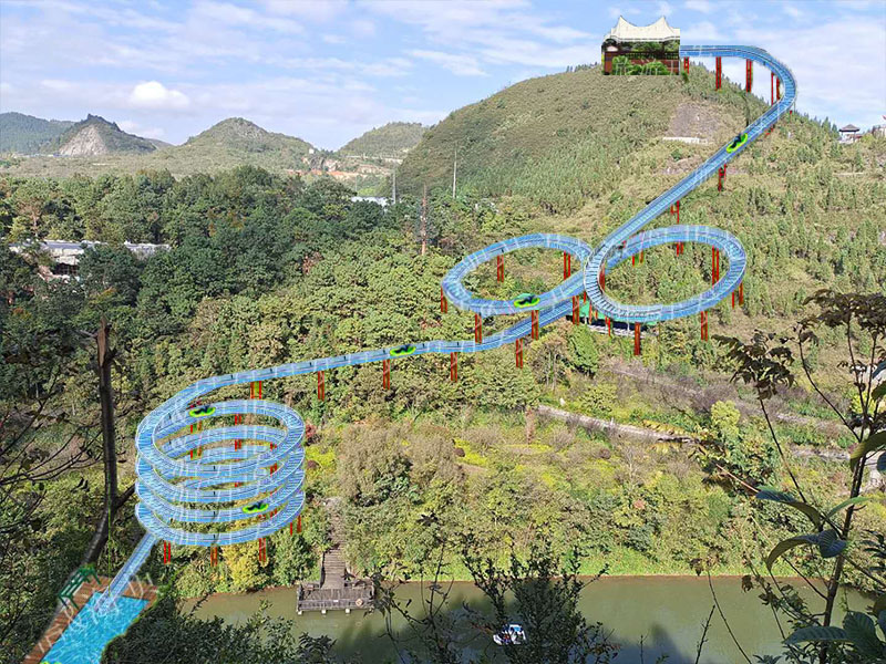 安阳景区石滑道景区玻璃水滑道设计