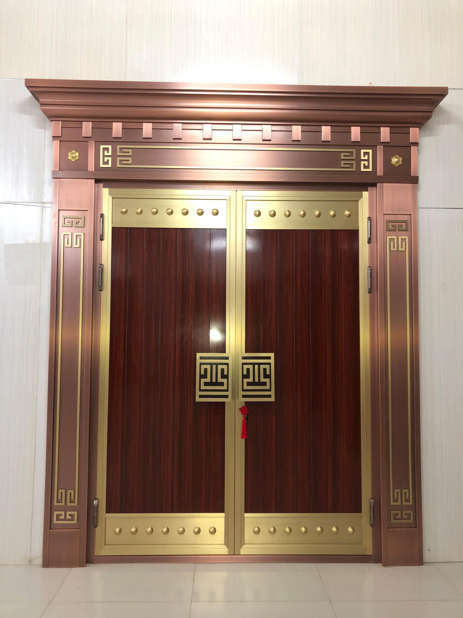 鄢陵售楼部不锈钢门定制酒店铸铝门直销